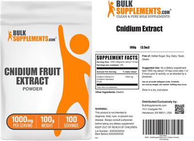 Cnidium Fruit Extract Powder 1000 mg label