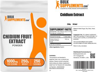 Cnidium Fruit Extract Powder 1000 mg label