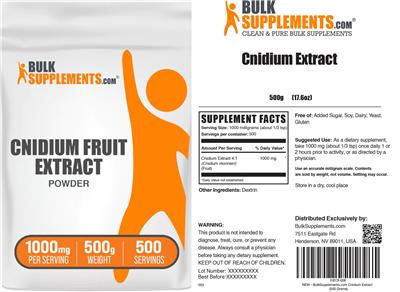 Cnidium Fruit Extract Powder 1000 mg label