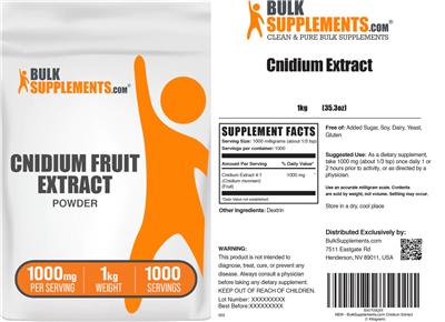 Cnidium Fruit Extract Powder 1000 mg label
