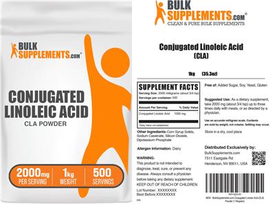 Conjugated Linoleic Acid (CLA) 2000 mg label