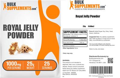 Royal Jelly Powder label