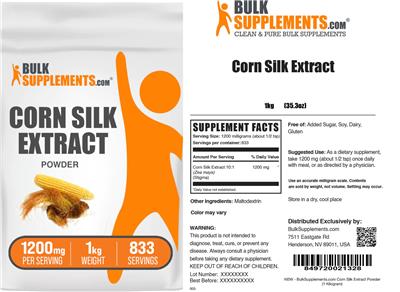 Corn Silk Extract label