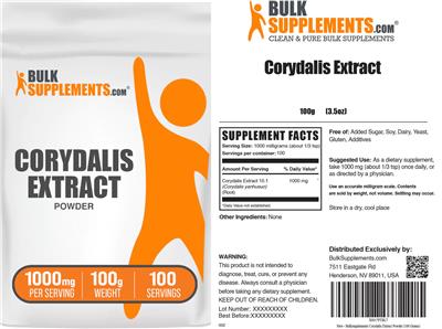 Corydalis Extract Powder 1000 mg label