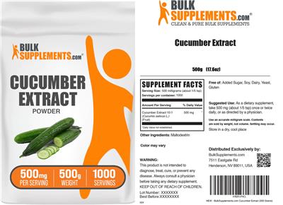 Cucumber Extract label