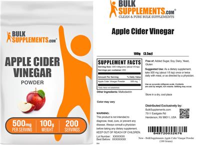 Apple Cider Vinegar label