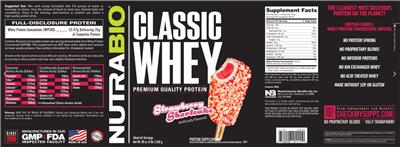 Classic Whey Strawberry Shortcake label