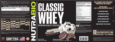 Classic Whey Ice Cream Cookie Dream label
