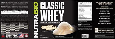 Classic Whey Creamy Vanilla label