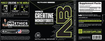 Micronized Creatine Monohydrate label