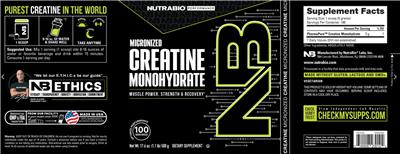Creatine Monohydrate label