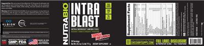 Intra Blast Tropical Fruit Punch label