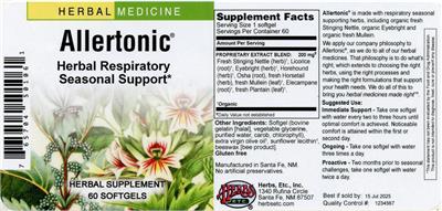 Allertonic label