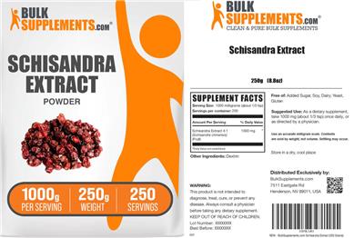 Schisandra Extract Powder 1000 g label