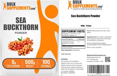 Sea Buckthorn Powder label