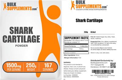 Shark Cartilage label