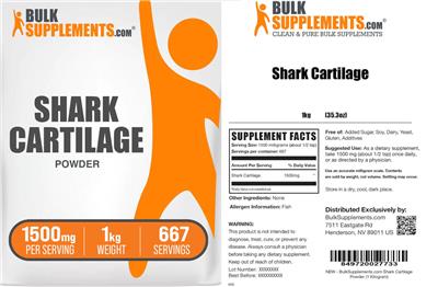 Shark Cartilage label