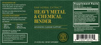 Heavy Metal & Chemical Binder label
