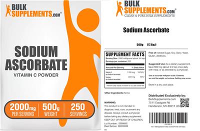 Sodium Ascorbate label