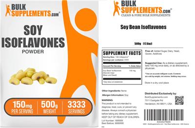 Soy Bean Isoflavones label