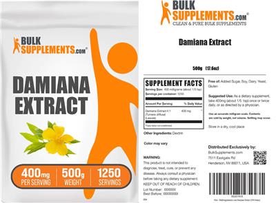 Damiana Extract label