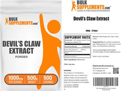Devil's Claw Extract label