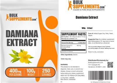 Damiana Extract label