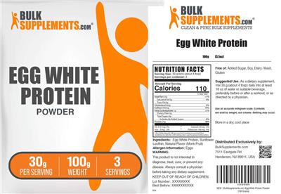 Egg White Protein label