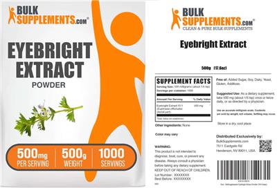 Eyebright Extract label