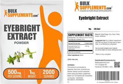 Eyebright Extract Powder 500 mg label