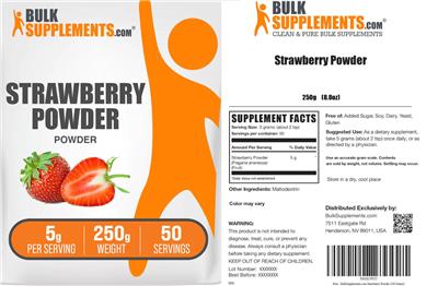 Strawberry Powder 5 g label