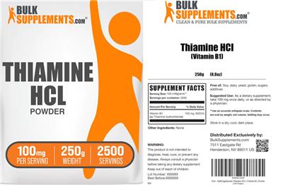 Thiamine HCl label