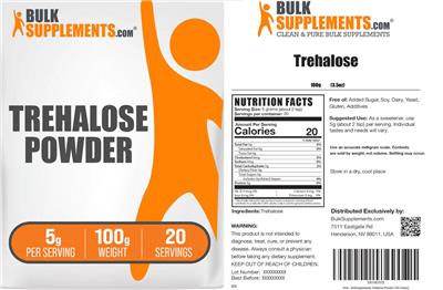 Trehalose Powder 5 g label