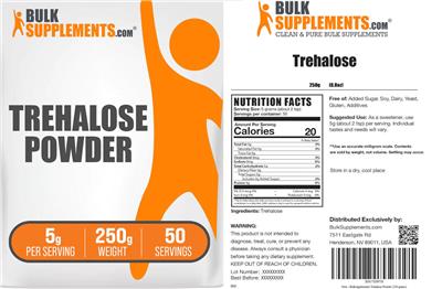 Trehalose Powder 5 g label