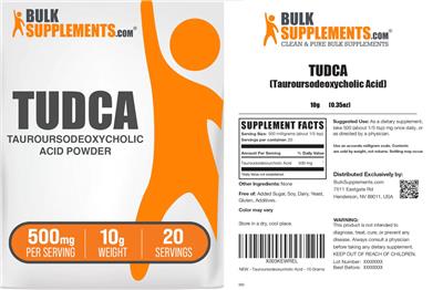 TUDCA (Tauroursodeoxycholic Acid) label