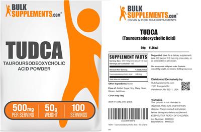 TUDCA Tauroursodeoxycholic Acid Powder 500 mg label