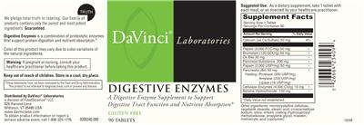 Digestive Enzymes label