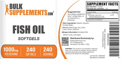 Fish Oil 1000 mg Softgels label