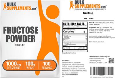 Fructose label