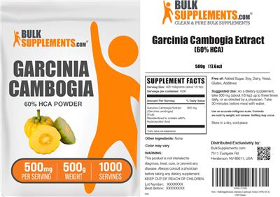 Garcinia Cambogia Extract (60% HCA) label