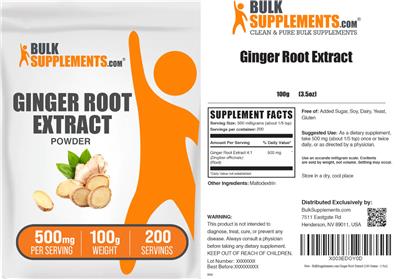 Ginger Root Extract label