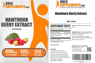 Hawthorn Berry Extract label