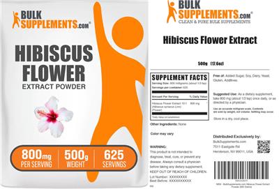 Hibiscus Flower Extract label
