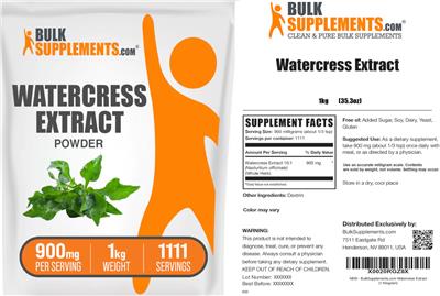 Watercress Extract Powder 900 mg label