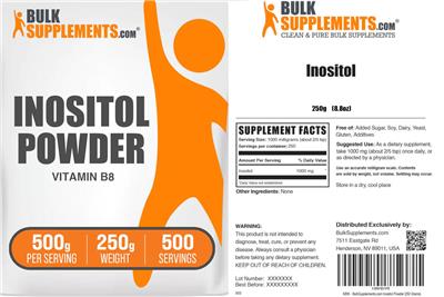 Inositol Powder 500 g label