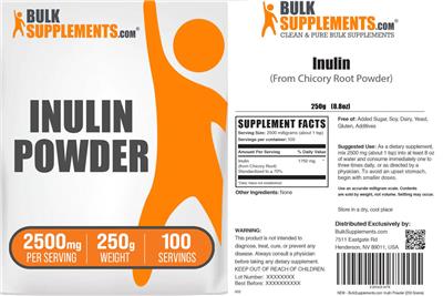 Inulin Powder 2500 mg label