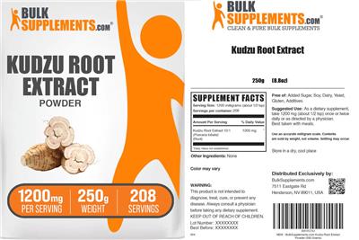 Kudzu Root Extract Powder 1200 mg label