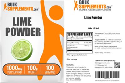 Lime Powder 1000 mg label