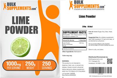 Lime Powder 1000 mg label
