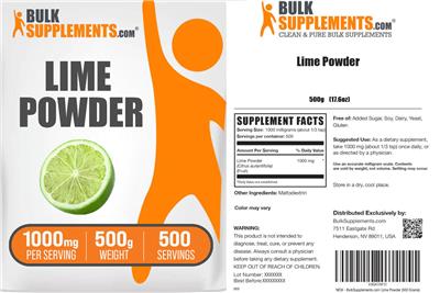 Lime Powder 1000 mg label